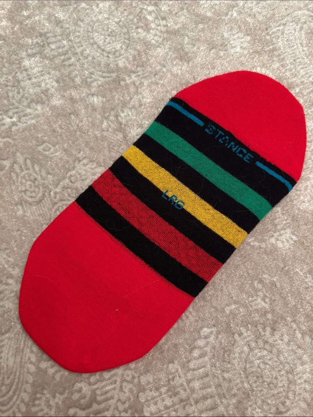 NWOT Stance Dwyane Wade 2-Pack NO SHOW Liner Socks Classic Striped Black Red